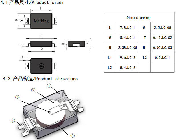 貼片Y電容內(nèi)部結(jié)構(gòu)圖 4貼片Y電容內(nèi)部結(jié)構(gòu)圖